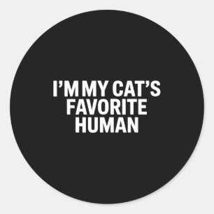 Adesivo Humano Favorito do Gato Homens Mulheres Crianças M