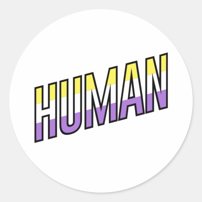 Adesivo Humano Não Binário (Frente)