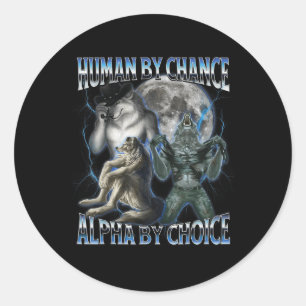 Adesivo Humano Por Chance Alpha Por Escolha Legal Alfa W