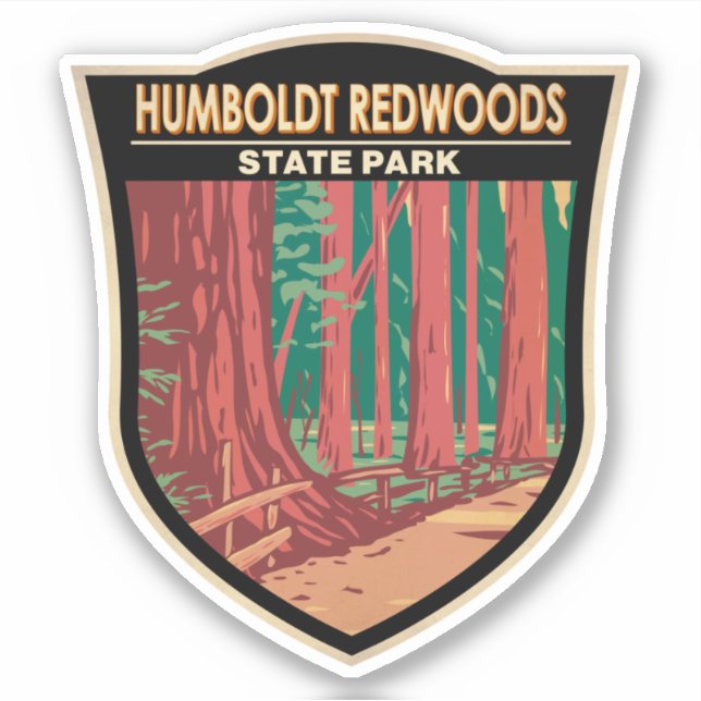 Adesivo Humboldt Redwoods State Park Avenue dos Giants (Frente)