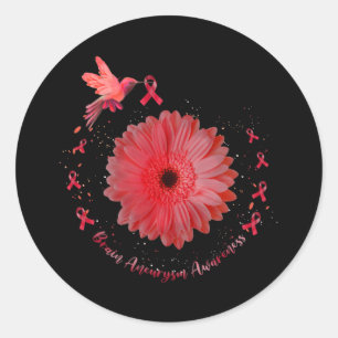 Adesivo Hummingbird Burgundy Cérebro Sunflower Aneurysm Aw
