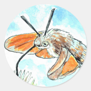 Adesivo Hummingbird Hawk Moth Painting