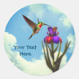 Adesivo Hummingbird Iris Flor Personalizado