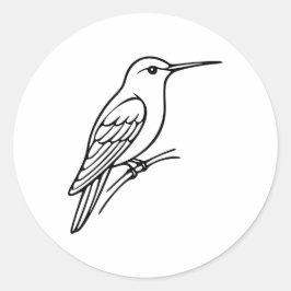 Adesivo Hummingbird Line Art – Bird Illustration