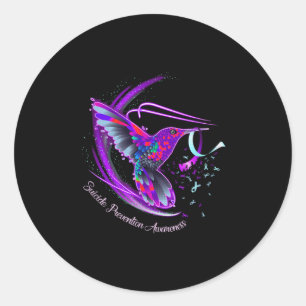 Adesivo Hummingbird Roxo Azul Fita Suicídio