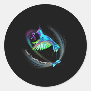 Adesivo Hummingbird Roxo Azul Fita Suicídio