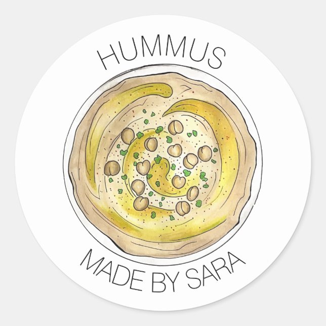 Adesivo Hummus Houmous Dip Homemade Da Cozinha De (Frente)
