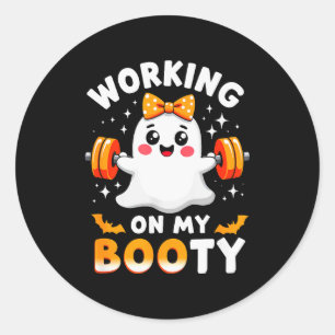 Adesivo Humor Boo Trabalhando Em Meu Bumbum Academia Fitne