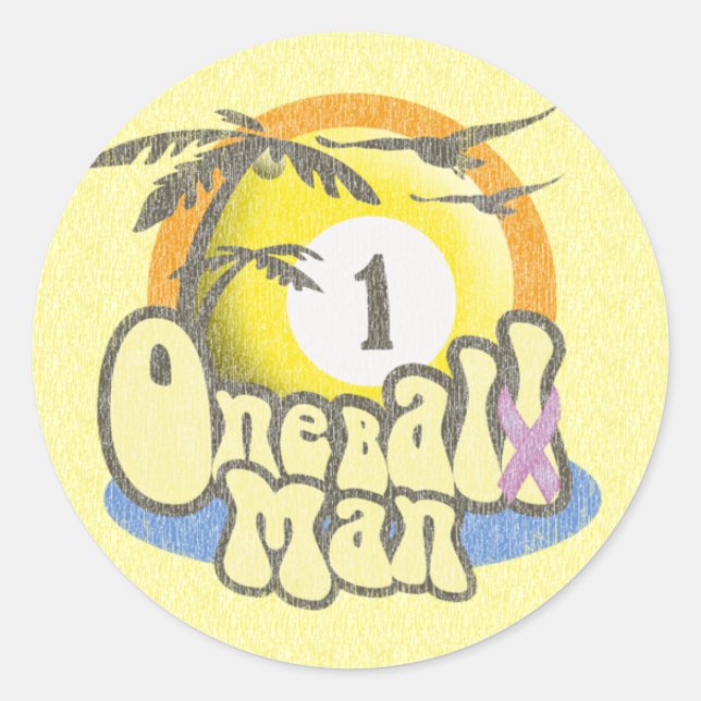 Adesivo Humor com Sobrevivente de câncer testicular (Frente)