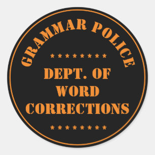 Adesivo Humor da Polícia Gramática