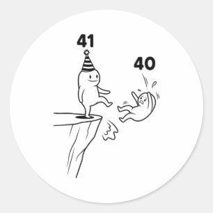 Adesivo Humor de Aniversário de Crianças 41 Anos 41º Festa