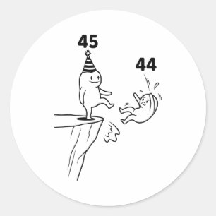 Adesivo Humor de Aniversário de Crianças 45 Anos 45º Festa