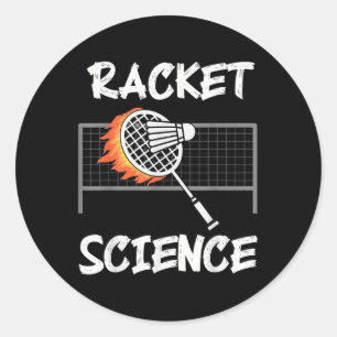 Adesivo Humor de Badminton Engraçado Racket Ciência Esport