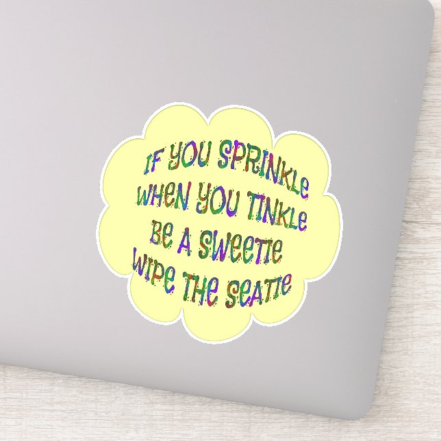 Adesivo Humor De Banheira Ser Docinho Limpar Coletas Seati (Detalhe)