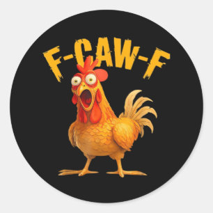 Adesivo Humor de Corvo F-Caw-F Gótico Engraçado Retro Lega