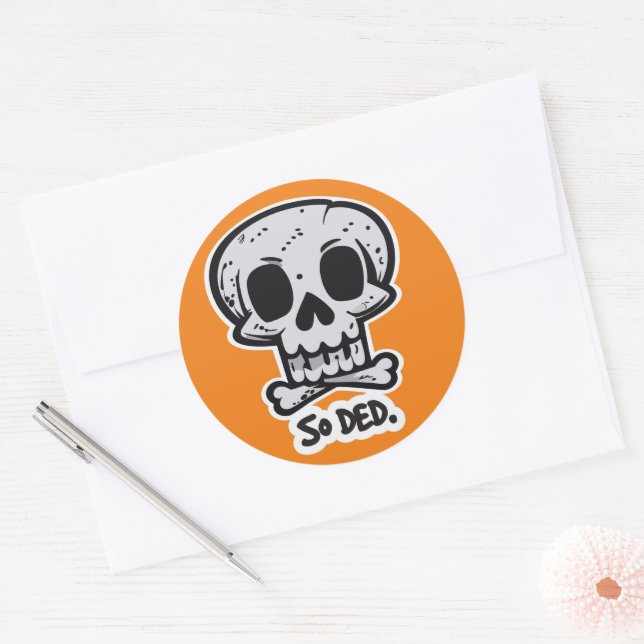 Adesivo Humor de Dia das Bruxas (Envelope)