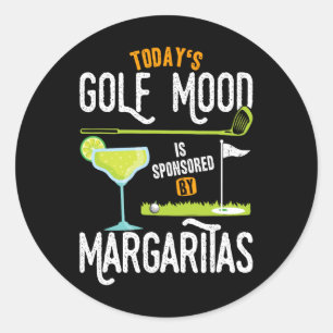 Adesivo Humor de Golfe de Hoje Bola de Golfe Com Margarita