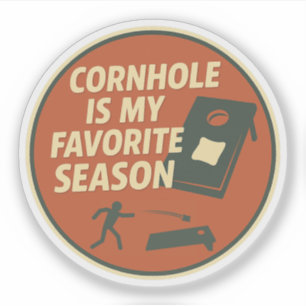 Adesivo Humor de Jogador Ávido de Cornhole