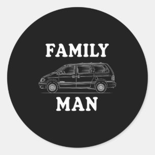 Adesivo Humor de Minivan para Homem de Família para Fãs da