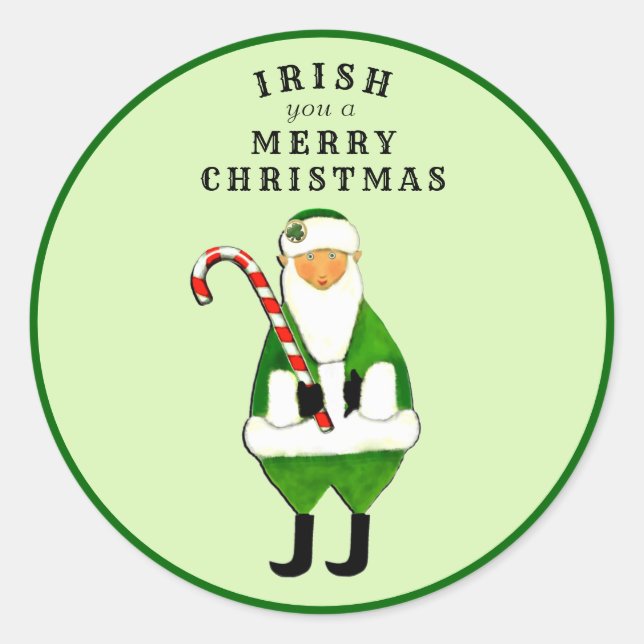 Adesivo Humor de Natal Irlandês (Frente)