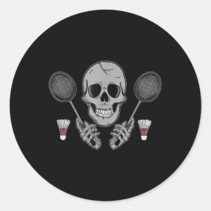 Adesivo Humor de Peteca de Badminton Ventoinha Esqueleto H