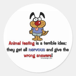 Adesivo Humor de teste animal