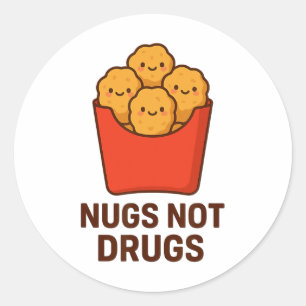 Adesivo Humor Divertido de Nugget de Frango, Nugs Não São