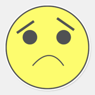 Adesivo Humor Emoticon Triste Face