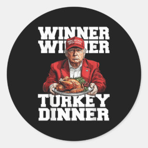 Adesivo Humor Engraçado Vencedor do Trump Na Turquia Janta