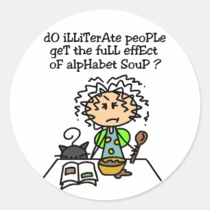 Adesivo Humor Pessoas analfabeto