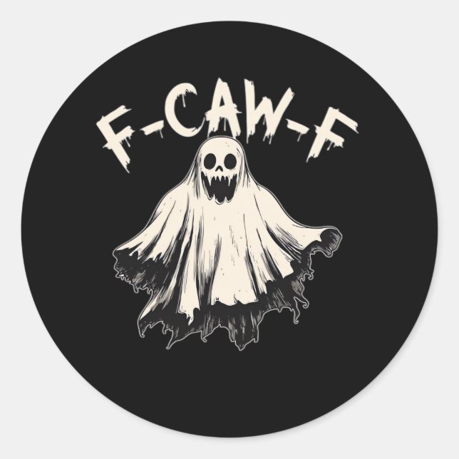 Adesivo Humor Retro Clássico F-Caw-F (Frente)