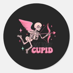 Adesivo Humor Skeleton Cupid Roupa Hoje Não C