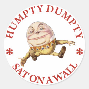ADESIVO HUMPTY DUMPTY SÁBIO NUMA PAREDE - RIME DE ENFERME