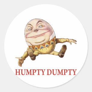 ADESIVO HUMPTY DUMPTY SAT EM UMA PAREDE - RIMA DE BERÇÁR