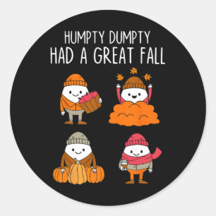Adesivo Humpty Dumpty Teve Um Obrigado De Folhas De outono