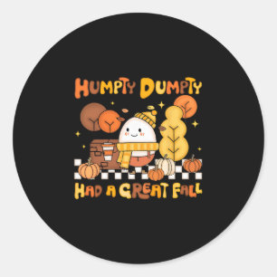 Adesivo Humpty Dumpty Teve Uma Grande Queda Outono Abóbora