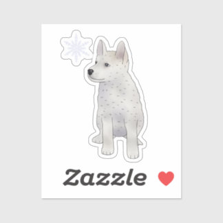 Adesivo Hund mit Schneeflocke