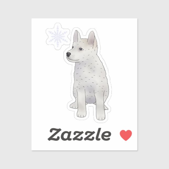 Adesivo Hund mit Schneeflocke (Folha)