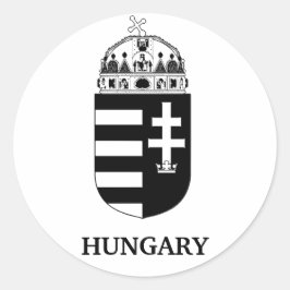 Adesivo Hungarian Coat of Arms Contemporary Monochrome Art