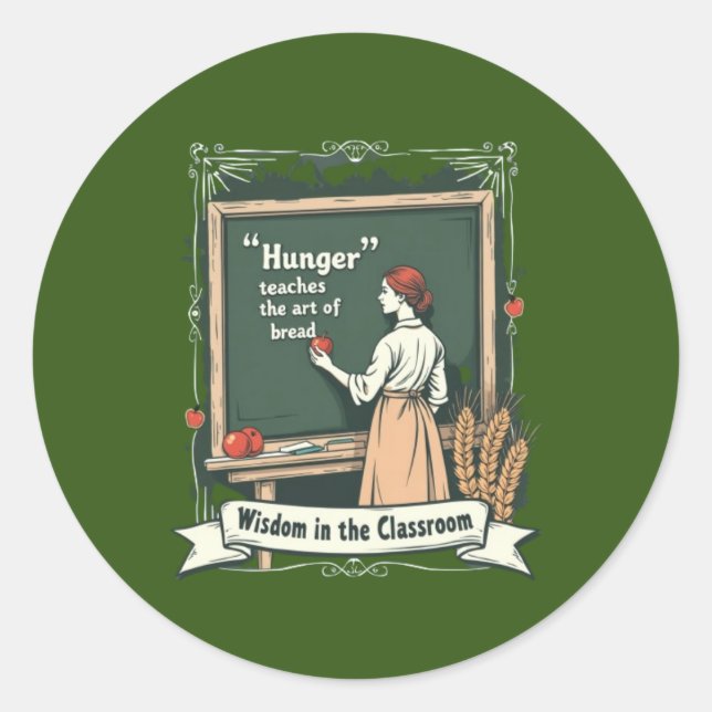 Adesivo Hunger and Bread Quote Art (Frente)
