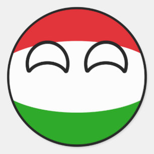 Adesivo Hungria Geeky de tensão engraçada Countryball