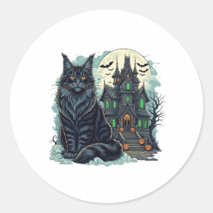 Adesivo Hunit House Watcher - Maine Coon Halloween