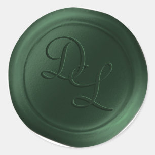 Adesivo Hunter Green 2 - Letra Monogramas Cera Selo