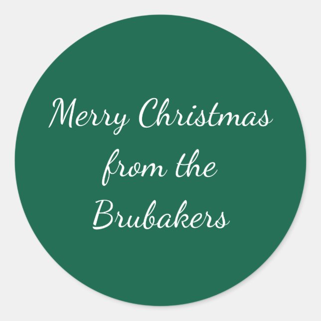 Adesivo Hunter Green Personalized Christmas Envelope (Frente)