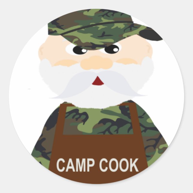 Adesivo Hunter Mike em Camo Deer Camp Cook Stickers (Frente)