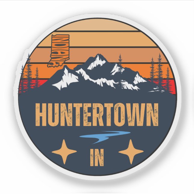Adesivo Huntertown, Indiana (Frente)