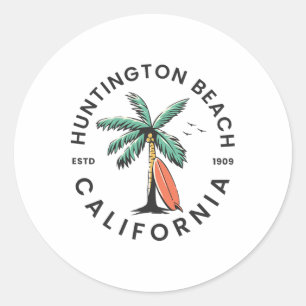 Adesivo Huntington Califórnia Praia Surf Vacanças de Verão
