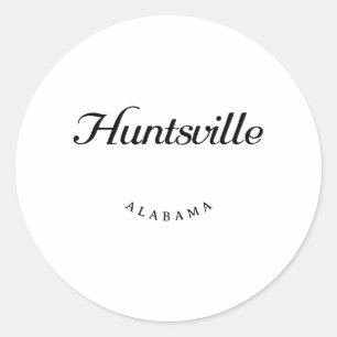 Adesivo Huntsville Alabama Black Font
