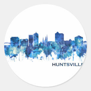 Adesivo Huntsville Alabama Skyline Blue