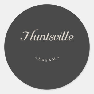 Adesivo Huntsville Alabama White Font